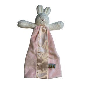 Bunnies By The Bay Best Friends Indeed Bunny Lovey Satin Security Blanket Pink